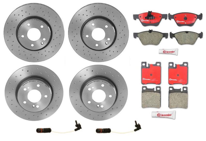 Brembo Brake Pads and Rotors Kit - Front and Rear (300mm/290mm) (Xtra) (Ceramic)